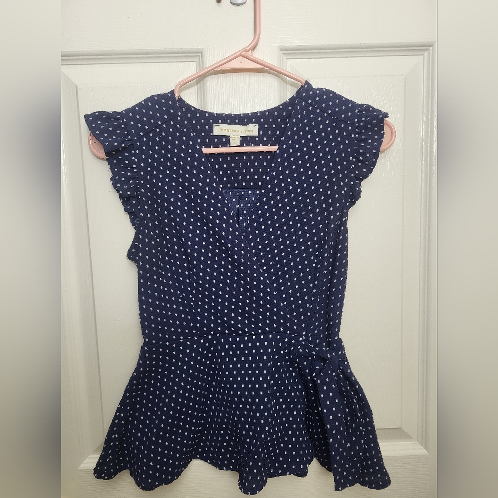3 for 10!!blue and white women's blouse